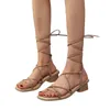 Dress Shoes Summer Fashion Feet Band Sandals For Women's Large Square Head Fish Mouth Thick Heel Soft Sole Woman