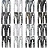 Designer Men's Purple Denim Troushers Designer de jeans roxo Jean Men Pants Straight Design Retro Retro Streetwear Brand Jeans Pant