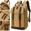 Backpack Vintage canvas mannen grote capaciteit reispakpakket hoogwaardige student messenger tas mannelijke notebook laptop