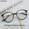 Lunettes de soleil Frames Katkani Fashion Flexible TR90 PEUSE ALLIAGE SME SMAL FACE RETRO ROUND PRESCRIPTION OPTIQUE POUR HOMMES ET FEMMES 7137