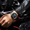 Curren Paslanmaz Çelik Saatler Erkekler için Yaratıcı Moda Aydınlık Kadran Kronograf Saati Erkek Günlük Kol saatleri 240408