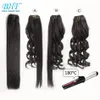 BHF 100% Human Hair Weaves Straight Russian Remy Natural Weft 1piece 100g Black Brown Blonde Color 240402