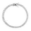 Großhandelspreis 925 Sterling Silber Moissanit 2mm 3 mm 4 mm 5 mm 6,5 mm Breites Diamant -Tennisarmband VVS -Kette