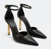Donne famose di marca Tomsford Sandals scarpe da vitello orsay tana tana pompa puntata per le dita della signora abito da sposa con tacchi alti eu35-43