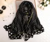 Wiosenne lato jedwabny szalik Kobiety Drukuj Polka Dot Paszmina szal Faulard femme hijab szalik bufanda invierno mjer new5228077