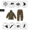 La veste tactique set ghillie costume gilly hurting pantalon 3d feuilles camouflage camouflage eralls jeunes Adt Vêtements légers pour la jungle faune otrv8