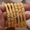 Bracelet 6pcs lot dubai gold couleur bracelets pour femmes bijoux africains mariée bijoux nigériane de mariage banglesbracelet don164i