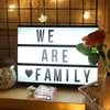 Cinematic LED Light Box für Wohnungsnutzungsmeldungsschild mit 96 Black Letters -Karten USB- oder AA -Batterieantrieb A4 A5 A6 Größe 240318