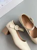 Scarpe eleganti Maxdutti in stile francese Fashion Tanne Square Women Genuine Vintage Vintage Mary Jane