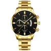 Wristwatches New Men Luxury Famous Top Brand Calendar Watch Mens Fashion Casual Dress Watches Military Quartz Stainless Steel d240417