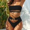 Frauen Badebekleidung Zafille ausschneiden Badeanzug Frauen Schnallen Bikini 2024 Badeanzug Top Strandbadin Damen Damen