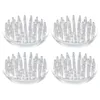 Carpets 4pcs Clear Carpet Savers Spiked Furniture Cup Round Caster Cups (Adhesive)