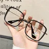 Sunglasses 2024 Trends Office Anti Blue Light Oversized Glasses Computer Women Blocking Gaming Big Size Men Eyeglasses Frame