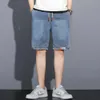 Y2K MENS LOOSE BAGGY DENIM SHORT MEN JEANS Fashionwear Hip Hop Long Cargo Shorts Pocket Male Pantalones Cortos 240402