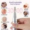 30000 rpm uppladdningsbar nagelborrmanikyrmaskin Professionell nagelgel Polering Remover Cordless borr Set Nail Art Low Voice 240417