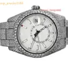 Iced Out Diamond Watch Custom Fullt med full guld Sier Moissanite VVS Diamond Watch för män och kvinnor