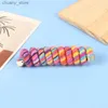 Hair Rubber Bands 1Pc colored wool elastic headband womens spiral coil headband Y240417