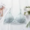 Bras Women Floral Lace Bra Girls Push Up Female Lingerie Breathable Bralette Underwear Soft Thin Seamless Solid Color Intimates