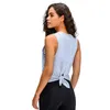 Yoga tank t-shirt dames fitness hardloop mode kanten snel drogen ademende los mouwloze deksel