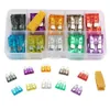 New 50pcs/lot Car Fuses 2A 3A 5A 7.5A 10A 15A 20A 25A 30A 35A Amp with Box Clip Assortment Auto Blade Type Fuse Set Truck