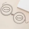 Bangle 2Pcs/set Magnet Couple Bracelets Heart Attraction Bracelet Stainless Steel Charm Simple Cuban Chains Key Lock Jewelry GiftsL240417