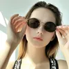 Occhiali da sole Donne Sunshine Outdoor Beach Travel Travel Oval senza bordo incantesimo Eyewear Uv400 Luxury Fashi