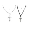 Colliers pendants Gothic Thorns Choker Collier Flame Clavicule Chaîne de chaîne pour hommes Femmes