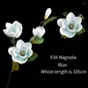 Flores decorativas EVA MAGNOLIA FILIAMENTO DE ORCHIDA DE SÉRCIA ARTIVAL PARA VASES AUTUNO DOMOM CASEBOLA CENTERNO DO CENTERNO DE CENTRAL DOCORAÇÕES