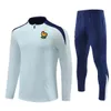 2024 2025 French tracksuit soccer jersey BENZEMA equipe de Full Sets kids Men 23/24 Football training suit Half pull Long sleeve chandal futbol