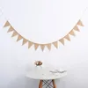 3m 13 sinalizadores de juta vintage hessian burlap banner banner festa de casamento photography props celebration party decoration banner