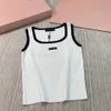 Summer Designer Vest Women Sling Fashion Colorful Letter Water Diamond Black Waist Exposed Tank Young Girl Sports Tight Womens Camis Top T Shirt