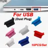 Lautsprecher yuxi 10pc USB Staubstopfen Ladekappe USB -Loch -Stecker USB -Staubkappe Silikon Staubdicht Tablet Tablette PC Notebook