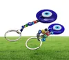 Turkish Blue Evil Eye Key Ring Charms Pendants Pendants Crafting Verre Keychain avec clés d'ornement suspendu accessoires de bijoux Amulet FO5661113