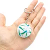 Keychains 1PC PU Couro Couro Chave -chave Menina Mulheres fãs de futebol Pingente de chaveiro Ring Anel Acessórios de presentes