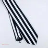 Bow slipsar japanska svartvit randig nacke anime cosplay kostym rekvisita tillbehör