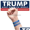 Party Favor Trump 2024 Sile Bracelet Black Blue Red Wristband Save America Again 6 Style Drop Delivery Home Garden Festive Supplies Ev Dhzg1