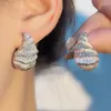 Stud Earrings Summer Colorful Big Texture Shell Drop 925 Silver Needles Color Distinctive Waterproof Luxury Women Jewelry