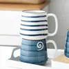 Mokken 500 ml grote onderglazuur keramische mokken ontbijt drinken koffie thee melkbekers Kantoor keuken tafelgerei Japanse handgeschilderde mug cadeaus 240417