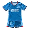 23 24 Cruz Azul Rodriguez Kids Kit voetballen Jerseys Salcedo Lira Duenas Moises Rivero Antuna Rotondi Home Away 3rd Child Football Shirts