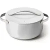 6.5 Qt Ceramic Dutch Oven Pot With Lock - Icke Toxic PTFE PFOA Free - Oven Safe, Compatible med alla spovetops - grå färg