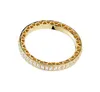 Oryginalny 925 Srebrny pierścionek Złote Stackable Love Hearts z kryształowym pierścieniem dla kobiet Prezent ślubny DIY Modna biżuteria 257Z5296684