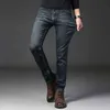 Men's Jeans New Mens Winter Seasons Regular Straight Leg Pants Elastic Slim Fit Casual d240417