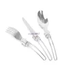 Flatware sets 200 % 3 In 1 buiten camping picknick servies tailles staal draagbare lepel mes mes suit camp keuken#12