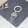 Nyckelringar Nedar Sun Moon Star Keychain Geometric Nyckelhållare Tillbehör Diy Kvinnor Män smycken Rostfritt stål Pendant Bilväska Keyrings