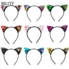 20pcslot Plastic Headband with 24039039 Reversible Sequin Embroidery Ear Cat Fashion Hairband Hair Bow Accessories HB068 C2032853