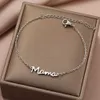 Bransolety Bangle Stal nierdzewne Listka Mama wisior łańcuchy mody uroki bransoletka dla kobiet miłośnik biżuterii mama matki prezentsl240417