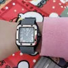 Wristwatches Simple And Stylish Silicone Strap Roman Square Retro Calendar Quartz Casual Sports Men Women's Relojs