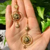 Dangle Ohrringe Gold Farbe Sonne Mismpatch Star und Mond Charme Celestial Moonchild Gesicht mit Boho Kreativität Schmuck Frauen Geschenk