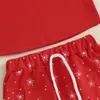 Set di abbigliamento Born Boys Born Boys 4 luglio Outfit Star Star Tops con pantaloncini elastici Shorts per bambini