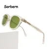 Acetato trasparente occhiali da sole vintage uomini design del marchio Design trasparente Tint Sun Glasshi per donne sfumature retrò verde Oculos de Sol3028087